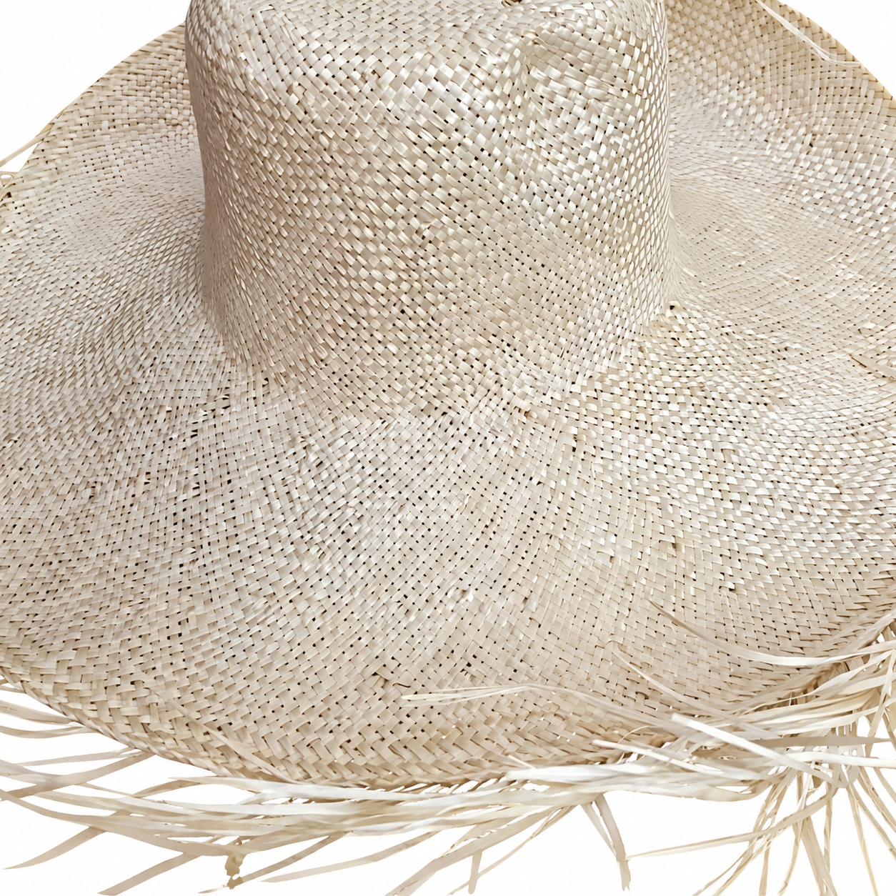 Tall-Crown Fine-Weave Natural Straw Hat Body N01 | product photo