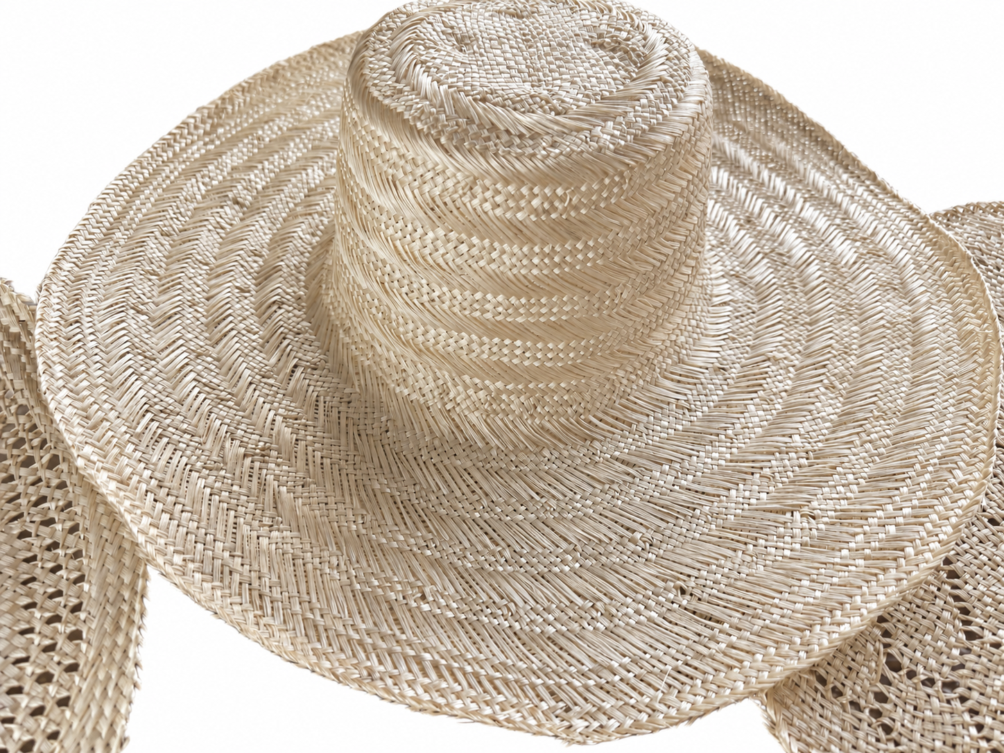 Fine-Weave Wide-Brim Natural Straw Hat Body N03 | product photo