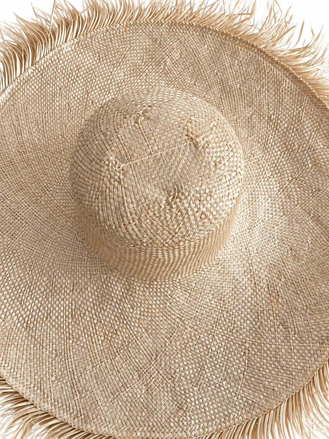 Diamond Openwork Crown Natural Straw Hat Body N04 | product photo