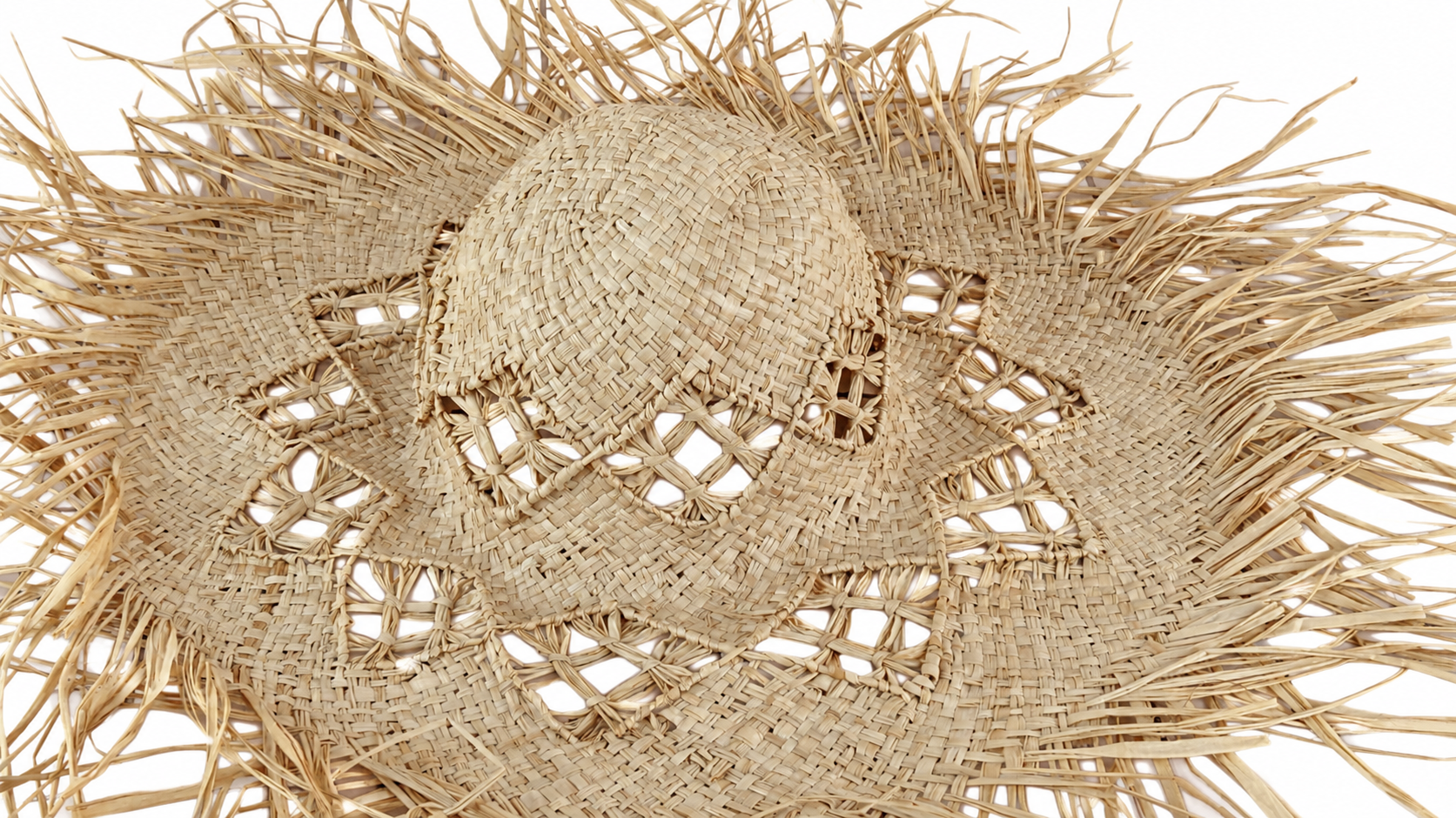 Mesh Brim Natural Straw Hat Body N21 | product photo