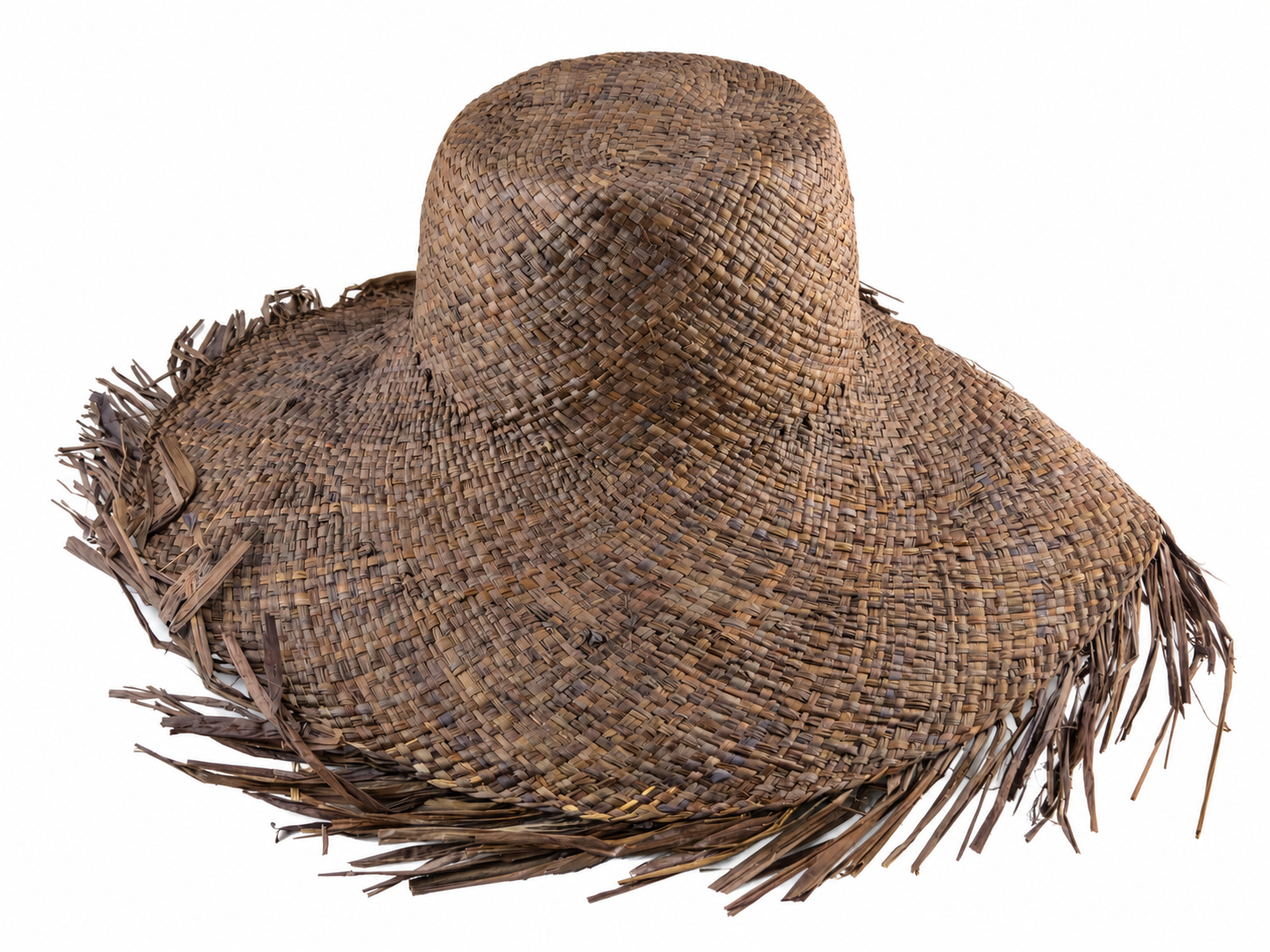 Spiral Crochet Natural Straw Hat Body N25 | product photo