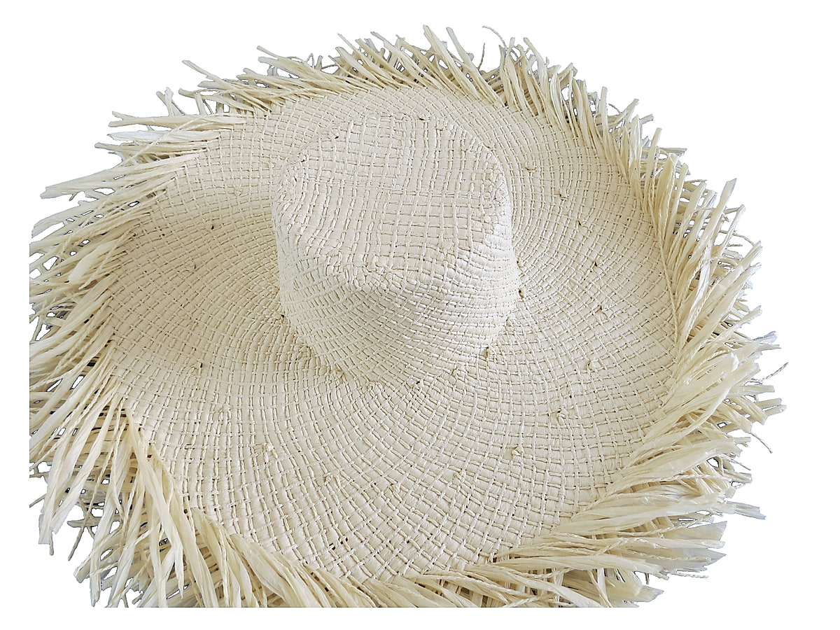 Flat Crown Coarse-Weave Paper Hat Body | product photo