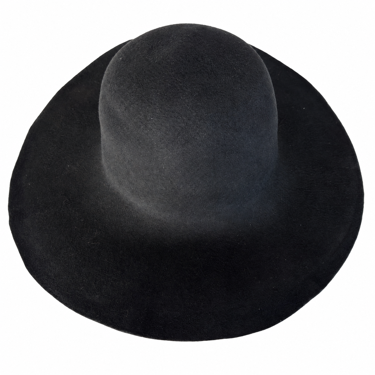 Wool Black Wide Brim Hat Body | product photo