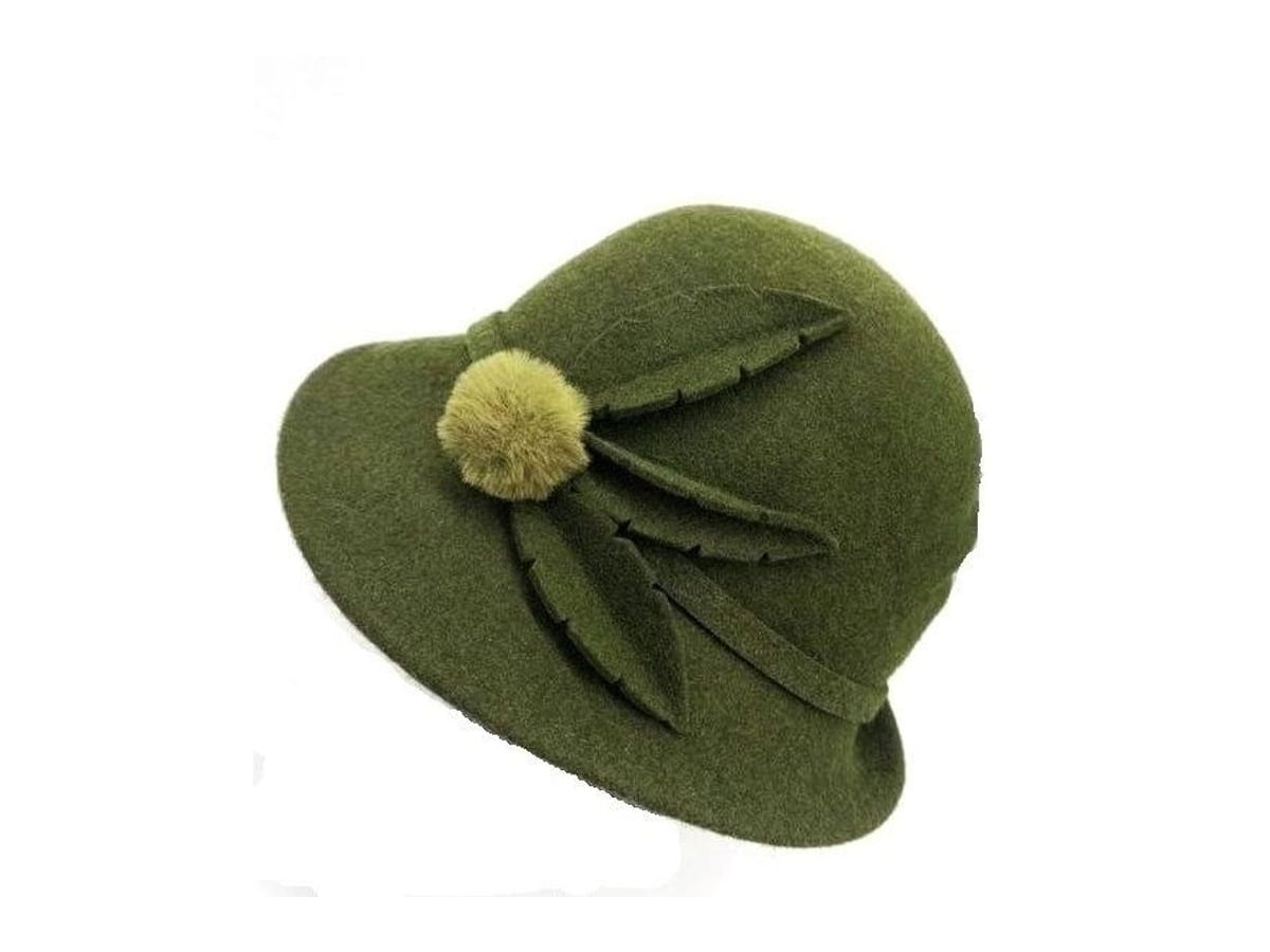 Wool Draped Cloche Cap | product photo